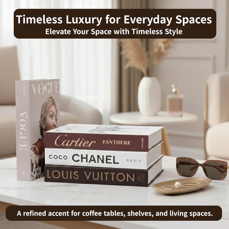 PROBENEX Luxe Large | 4 PCS Faux Decorative Books for Home Decor | Not Real Books (Cardboard Boxes) | Coffee Table, Bookshelf & Shelf Styling Display Props for Living Room, Office - Image 5